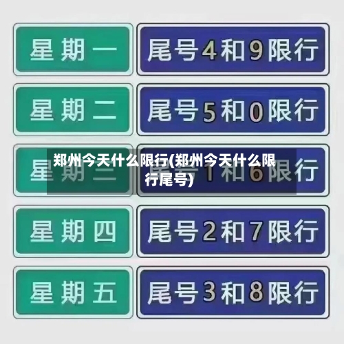 郑州今天什么限行(郑州今天什么限行尾号)