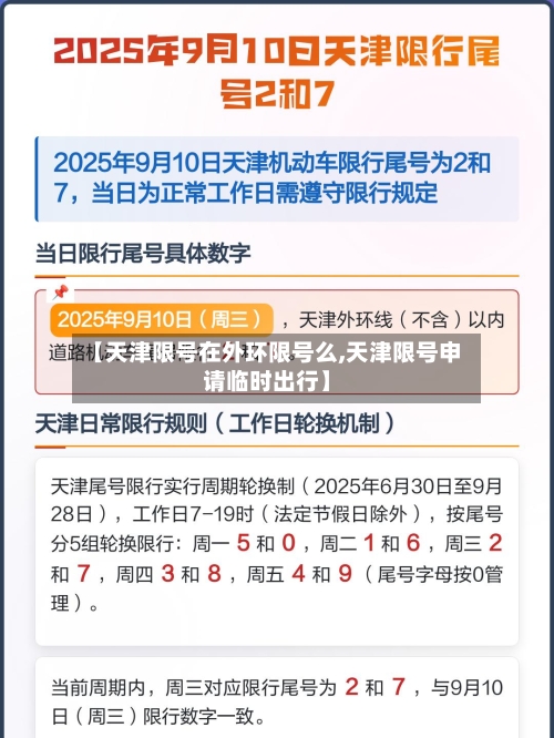 【天津限号在外环限号么,天津限号申请临时出行】-第2张图片