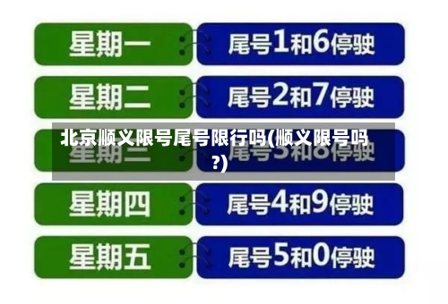 北京顺义限号尾号限行吗(顺义限号吗?)