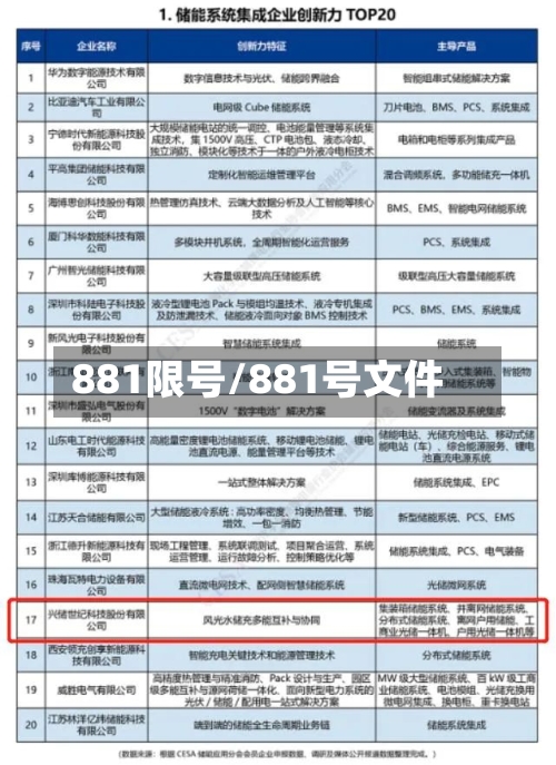 881限号/881号文件