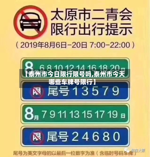 【泰州市今日限行限号吗,泰州市今天哪些车牌号限行】-第3张图片