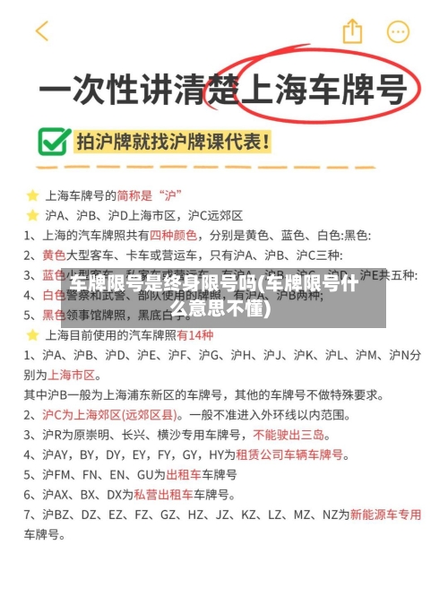 车牌限号是终身限号吗(车牌限号什么意思不懂)