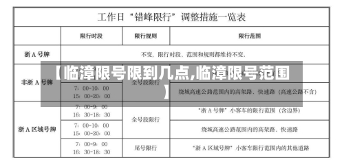 【临漳限号限到几点,临漳限号范围】