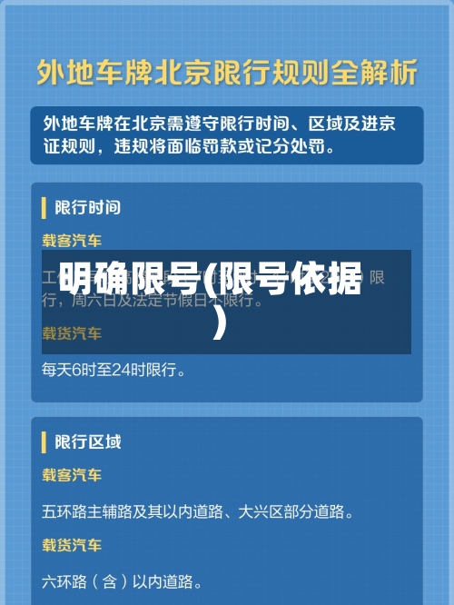 明确限号(限号依据)