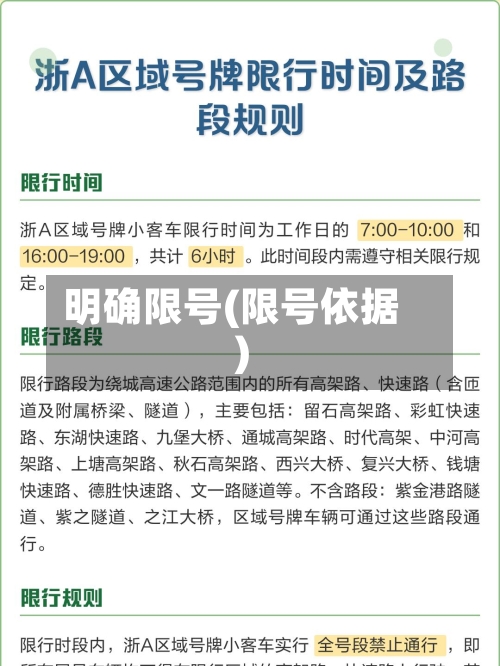 明确限号(限号依据)-第2张图片