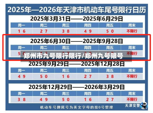 郑州市九号限行限行/郑州九号限号