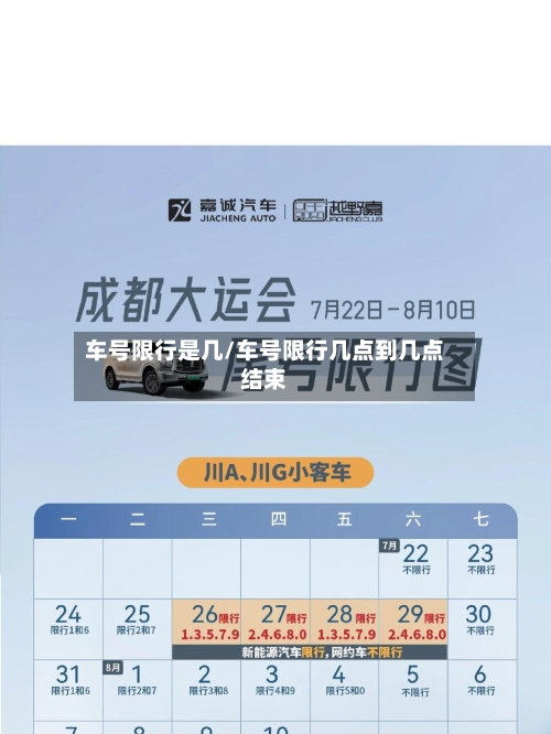 车号限行是几/车号限行几点到几点结束-第2张图片