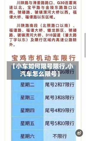 【小车如何限号限行,小汽车怎么限号】