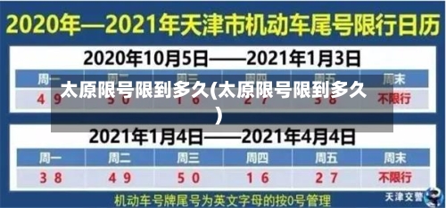 太原限号限到多久(太原限号限到多久)-第2张图片