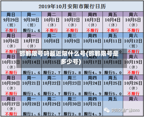邯郸限号吗最近限什么号(邯郸限号是多少号)