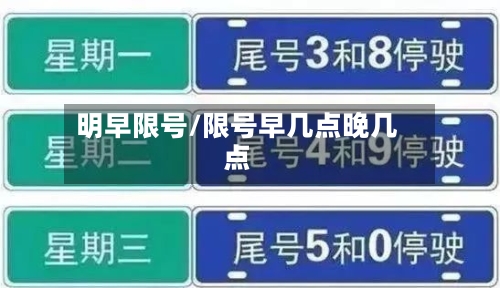 明早限号/限号早几点晚几点-第2张图片