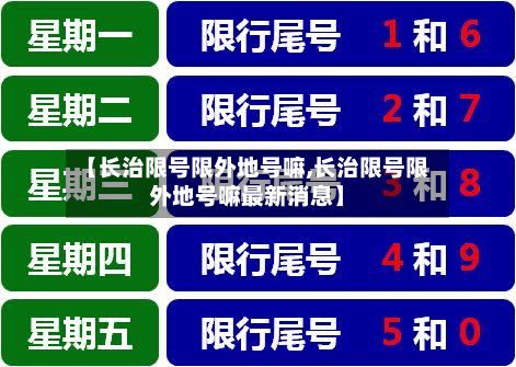 【长治限号限外地号嘛,长治限号限外地号嘛最新消息】-第3张图片