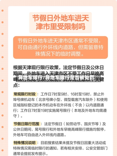 异地车限行/异地车限行是否被处罚-第3张图片