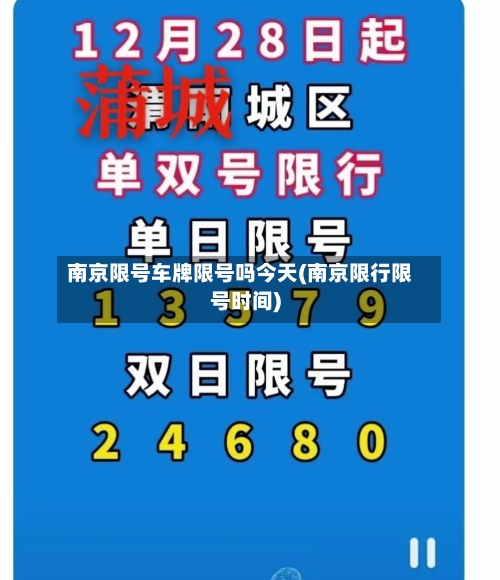 南京限号车牌限号吗今天(南京限行限号时间)