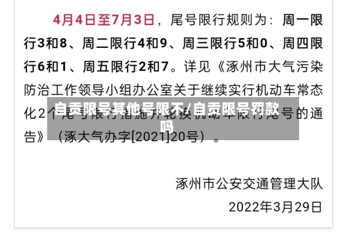 自贡限号其他号限不/自贡限号罚款吗-第2张图片