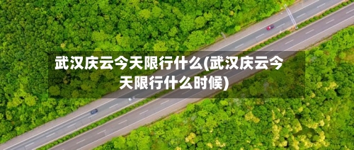 武汉庆云今天限行什么(武汉庆云今天限行什么时候)