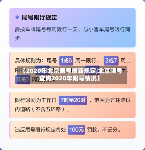 【2020年北京限号最新规定,北京限号查询2020年限号情况】-第3张图片