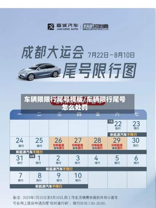 车辆限限行尾号模版/车辆限行尾号怎么处罚-第2张图片