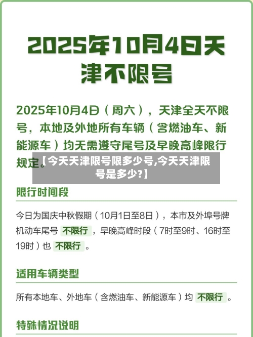【今天天津限号限多少号,今天天津限号是多少?】-第3张图片