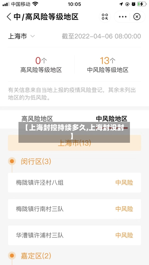 【上海封控持续多久,上海封没封】