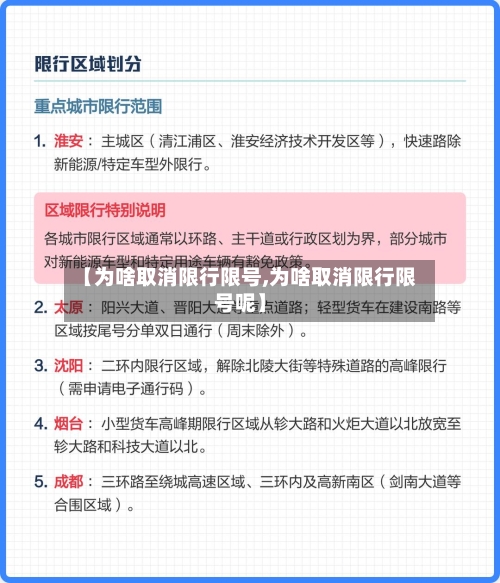 【为啥取消限行限号,为啥取消限行限号呢】-第2张图片