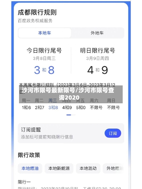 沙河市限号最新限号/沙河市限号查询2020-第2张图片