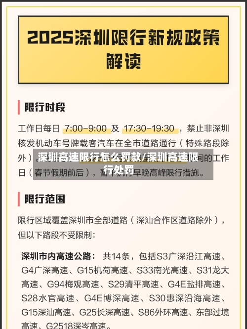 深圳高速限行怎么罚款/深圳高速限行处罚