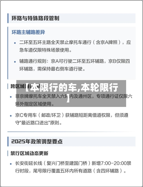【本限行的车,本轮限行】