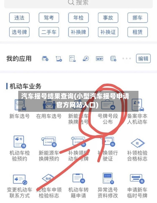 汽车摇号结果查询(小型汽车摇号申请官方网站入口)