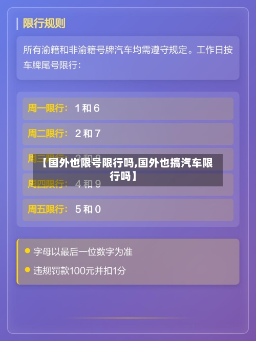 【国外也限号限行吗,国外也搞汽车限行吗】