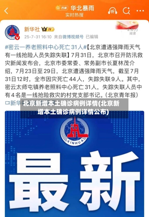 北京新增本土确诊病例详情(北京新增本土确诊病例详情公布)
