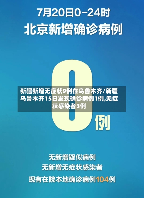 新疆新增无症状9例在乌鲁木齐/新疆乌鲁木齐15日发现确诊病例1例,无症状感染者3例-第2张图片