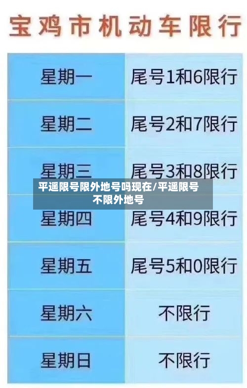 平遥限号限外地号吗现在/平遥限号不限外地号-第2张图片