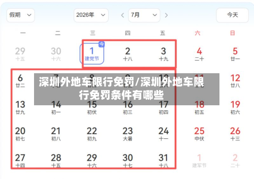 深圳外地车限行免罚/深圳外地车限行免罚条件有哪些