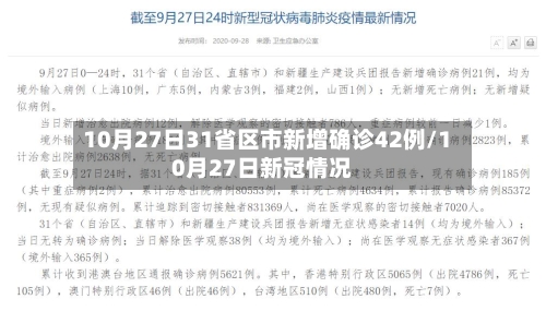 10月27日31省区市新增确诊42例/10月27日新冠情况