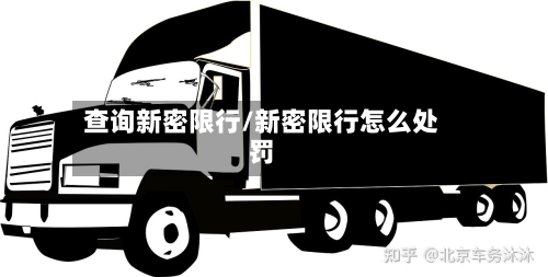查询新密限行/新密限行怎么处罚