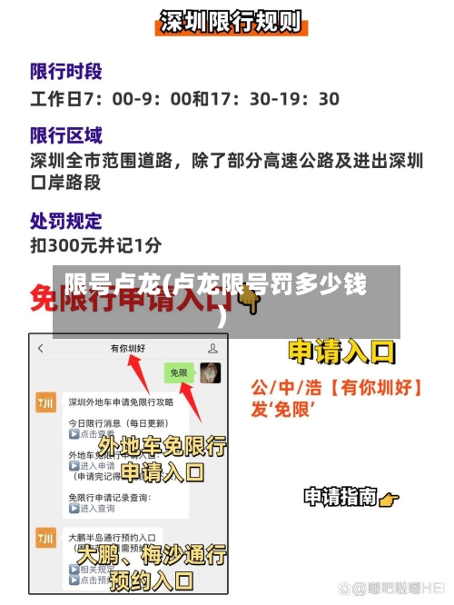 限号卢龙(卢龙限号罚多少钱)