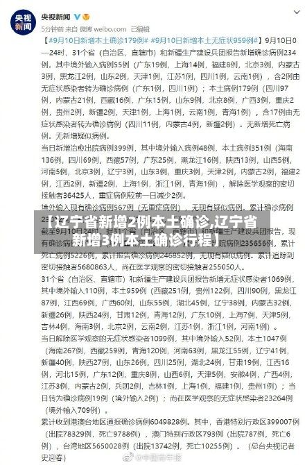 【辽宁省新增2例本土确诊,辽宁省新增3例本土确诊行程】