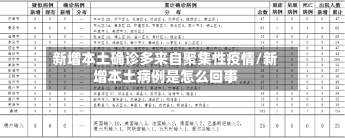 新增本土确诊多来自聚集性疫情/新增本土病例是怎么回事