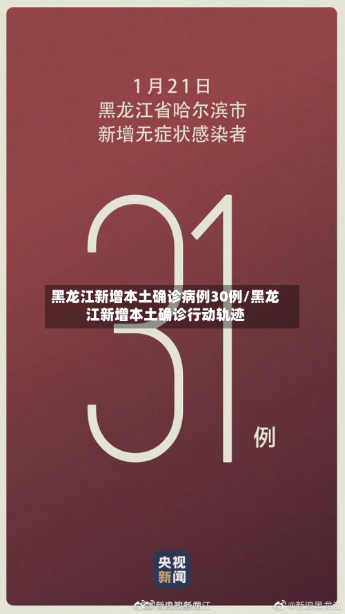 黑龙江新增本土确诊病例30例/黑龙江新增本土确诊行动轨迹