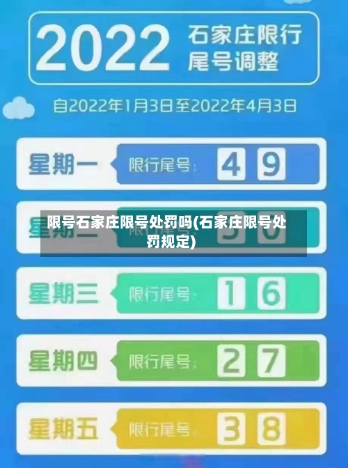 限号石家庄限号处罚吗(石家庄限号处罚规定)