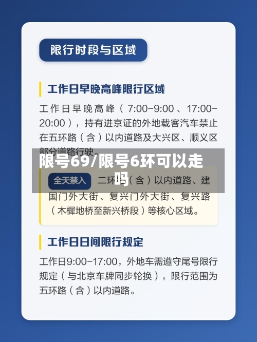 限号69/限号6环可以走吗