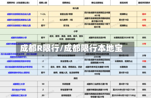 成都R限行/成都限行本地宝