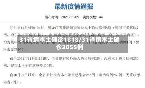 31省增本土确诊1818/31省增本土确诊2055例
