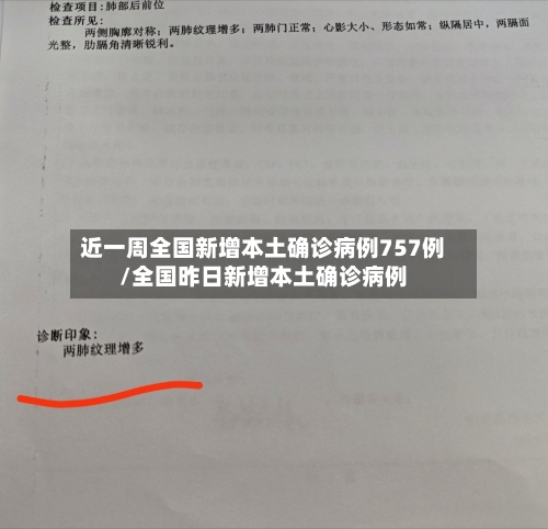 近一周全国新增本土确诊病例757例/全国昨日新增本土确诊病例-第2张图片