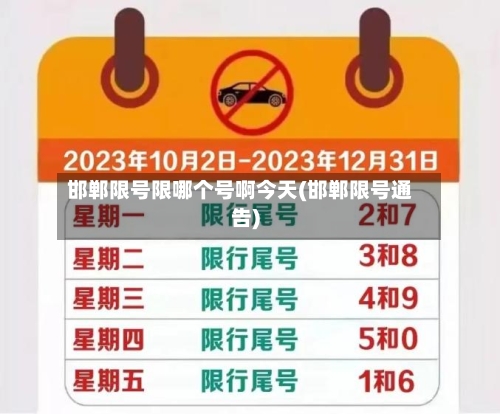 邯郸限号限哪个号啊今天(邯郸限号通告)