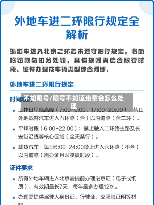 不知限号/限号不知道违章会怎么处理