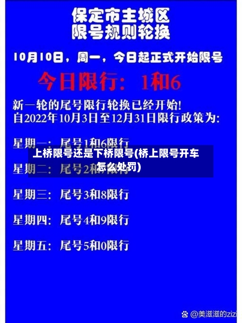 上桥限号还是下桥限号(桥上限号开车怎么处罚)