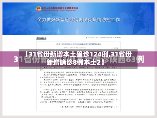 【31省份新增本土确诊124例,31省份新增确诊8例本土2】