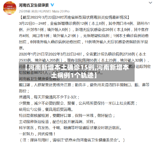 【河南新增本土确诊15例,河南新增本土病例1个轨迹】-第2张图片